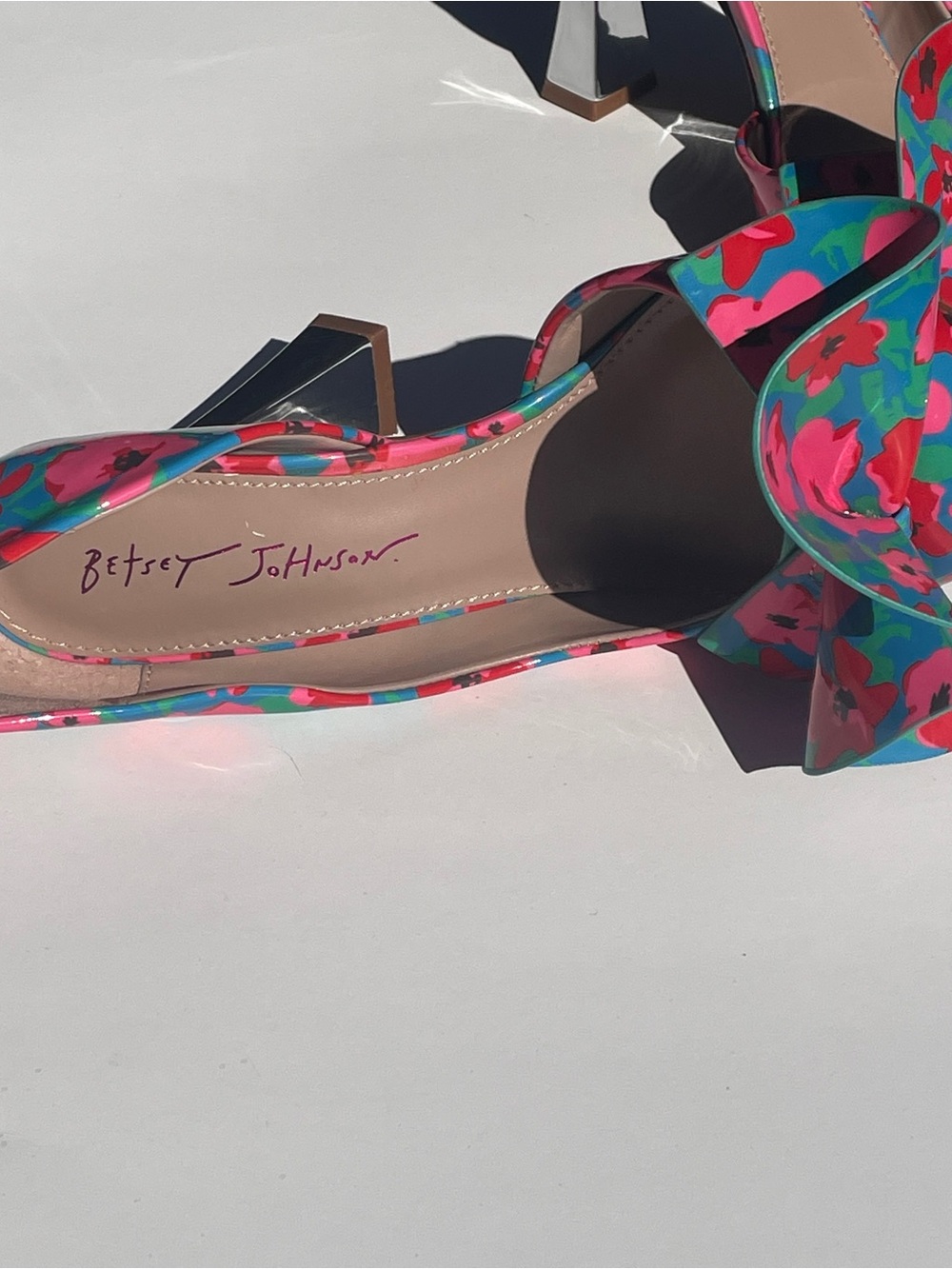 Betsey Johnson Nobble Pump Women's Multicolor Floral Pumps 7.5 - Picture 3 of 7